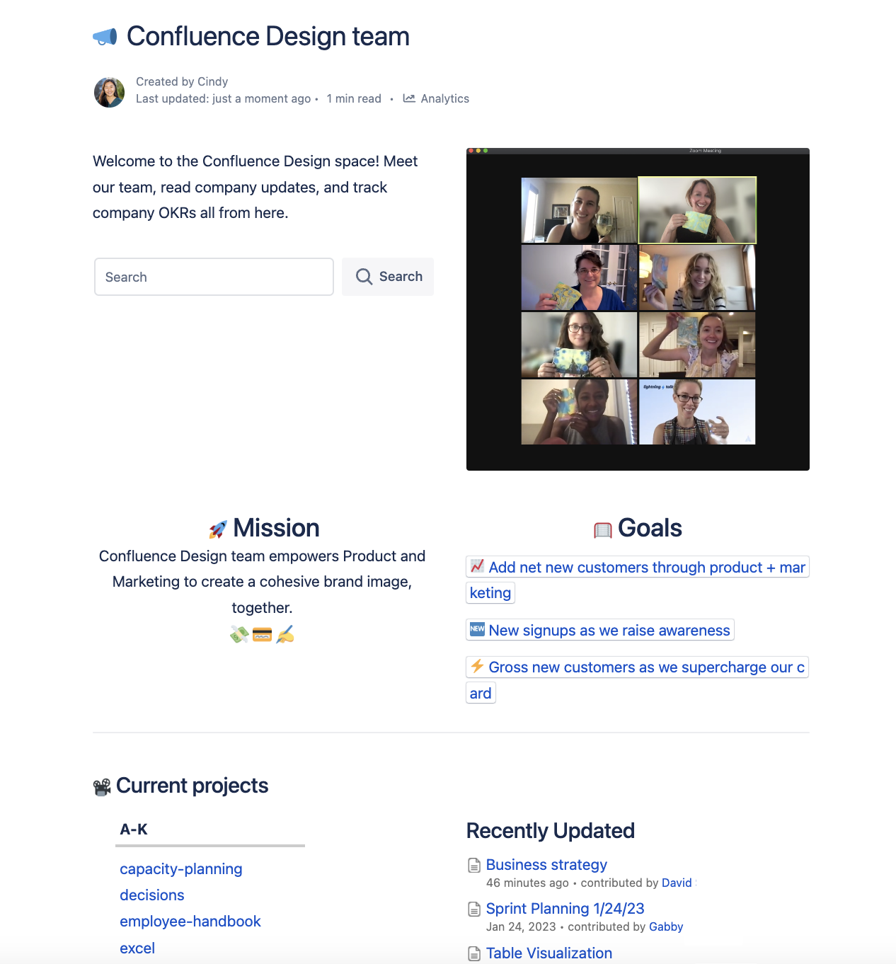 confluence design team screenshot