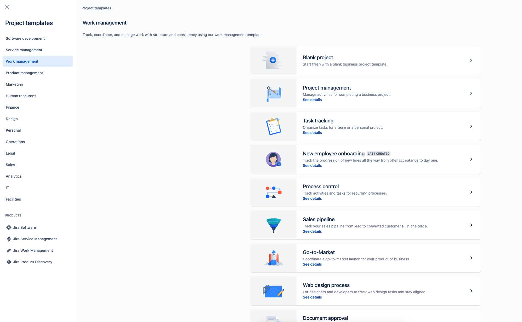 jira project management template