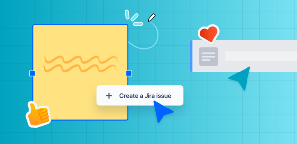 Colorful illustration showing various elements of the Confluence UI