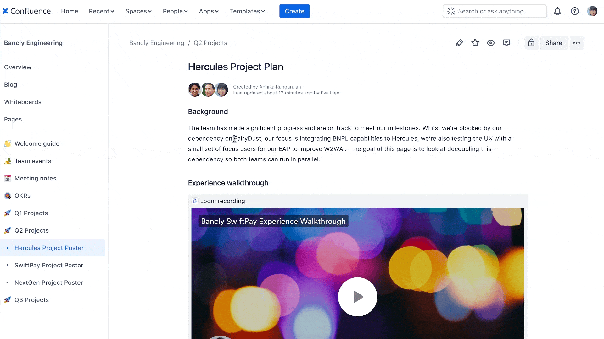 Atlassian Intelligence explains an institutional term to a teammate reading a Confluence page
